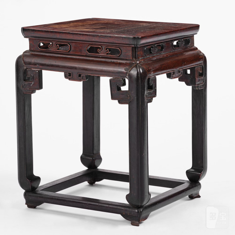 A hardwood square stool (Fangdeng), - 图4